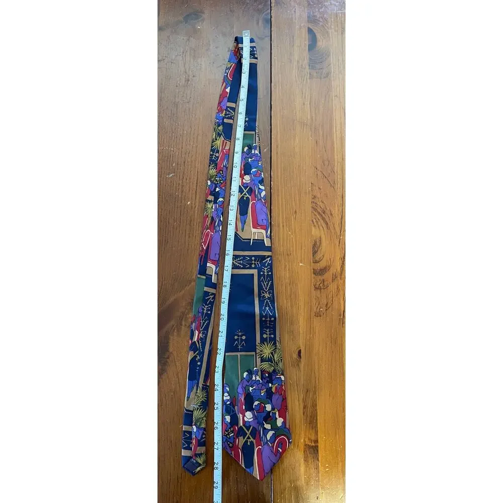 Cambridge Classics -Mervyns Neck Tie All Italica Silk Made inUSA People Abstract